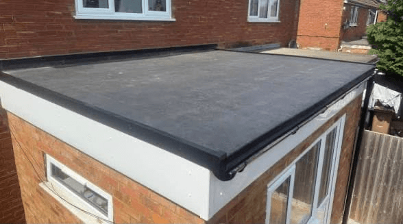 Completed flat roof on a residential property